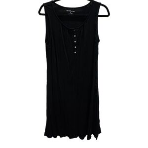 Coldwater Creek Black Buttoned Sleeveless Dress
